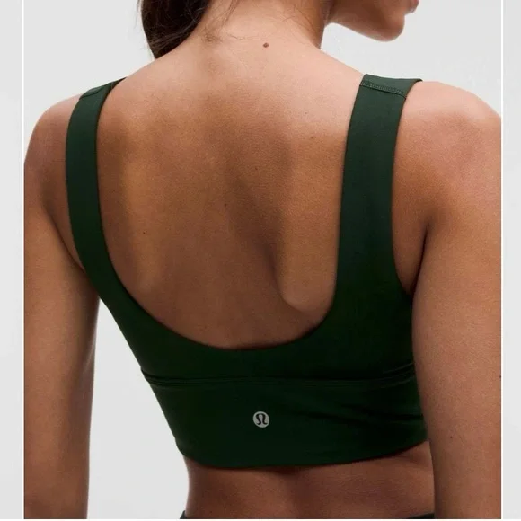 Lululemon Align V-Neck Bra Tank Rainforest Green Size 6 - Picture 2 of 5